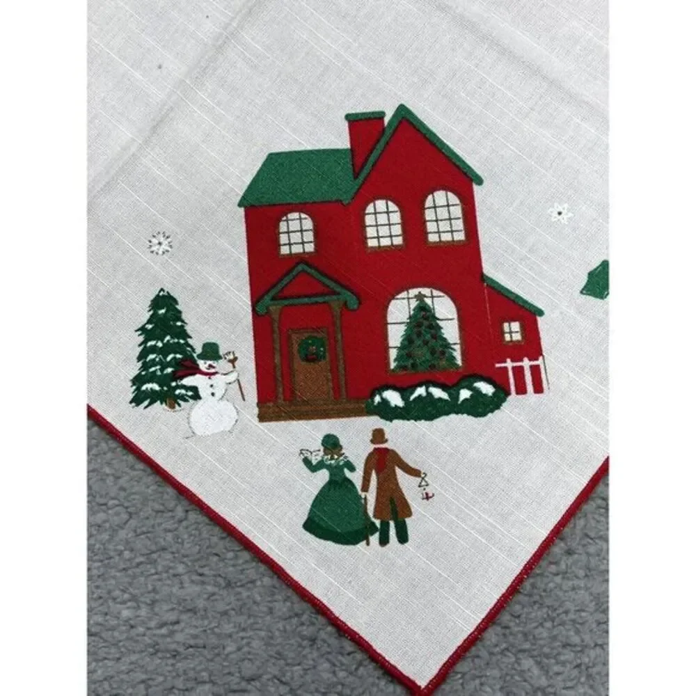 Christmas Winter Bardwil Seasons 17‎ Inch Napkins Set of 7 Holiday Home Carolers